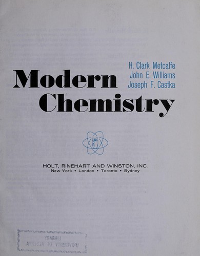 Cover for Modern Chemistry
