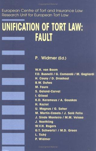 Cover for Unification of tort law