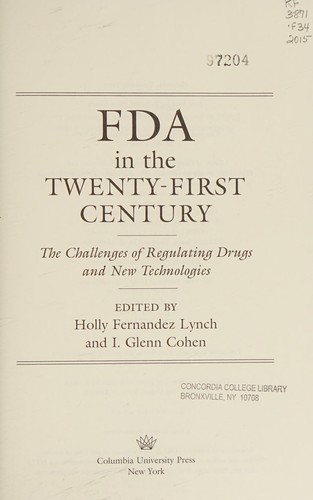 Cover for FDA in the Twenty-First Century