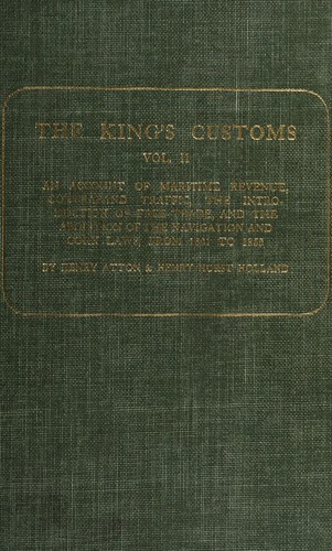 Cover for The king's customs