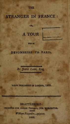Cover for The stranger in France