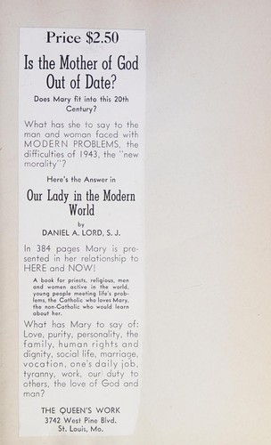 Cover for Our Lady in the modern world