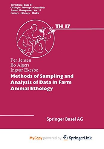 Cover for Methods of Sampling and Analysis of Data in Farm Animal Ethology