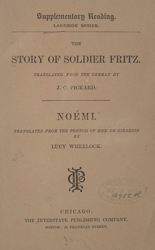 Cover for The story of Soldier Fritz