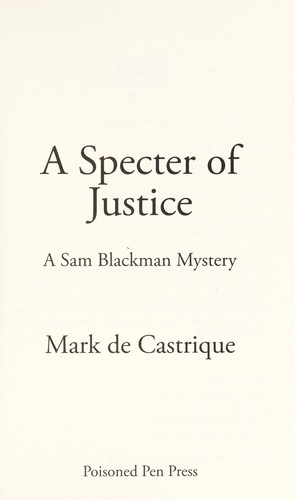 Cover for A specter of justice