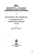 Cover for Augustin de Barruel