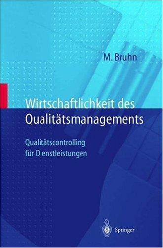 Cover for Wirtschaftlichkeit des Qualitätsmanagements