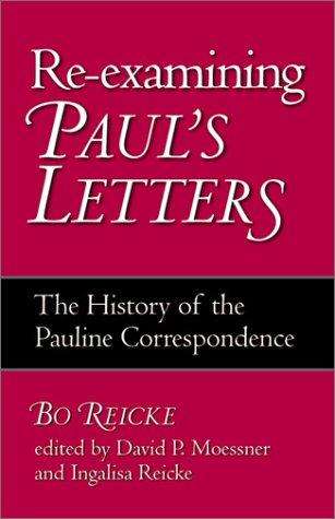 Cover for Re-examining Paul's Letters