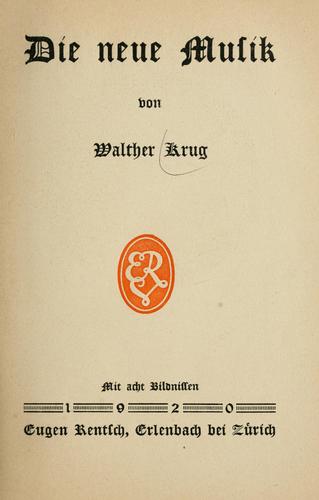 Cover for neue Musik