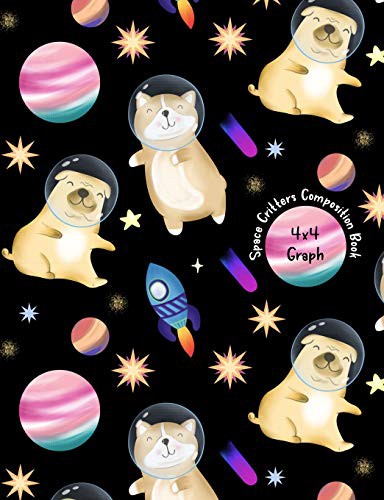Cover for Space Critters Composition Book 4x4 Graph