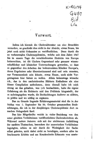 Cover for Die Cholera asiatica, deren Ursachen, Behandlung und Verhütung auf Grund der ...