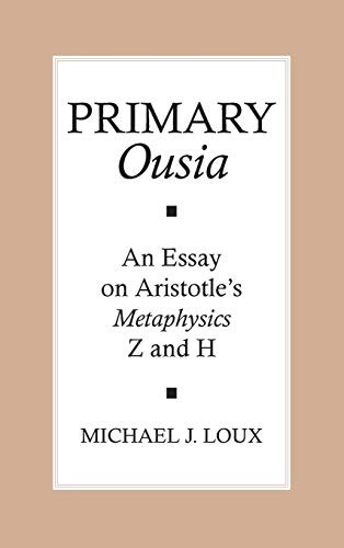 Cover for Primary ousia
