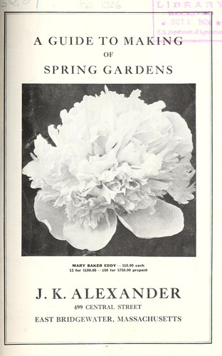 Cover for A guide to making of spring gardens