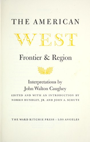 Cover for The American West, frontier & region