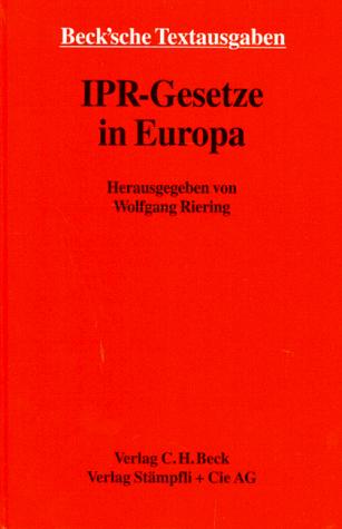 Cover for IPR-Gesetze in Europa