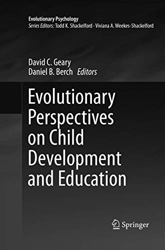 Cover for Evolutionary Perspectives on Child Development and Education
