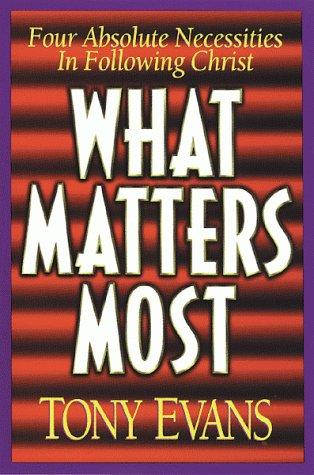 Cover for What matters most