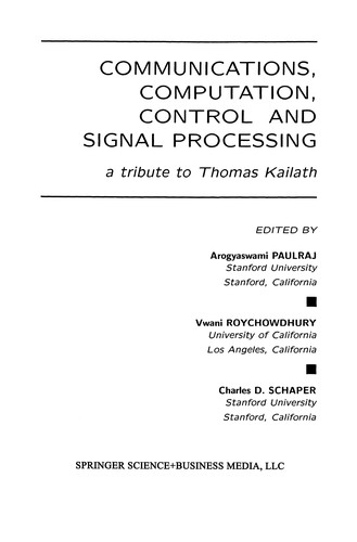 Cover for Communications, Computation, Control, and Signal Processing