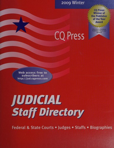 Cover for Judicial Staff Directory 2009/Winter