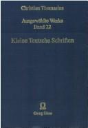 Cover for Kleine Teutsche Schriften