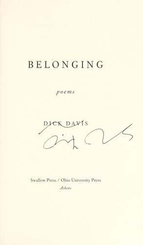 Cover for Belonging