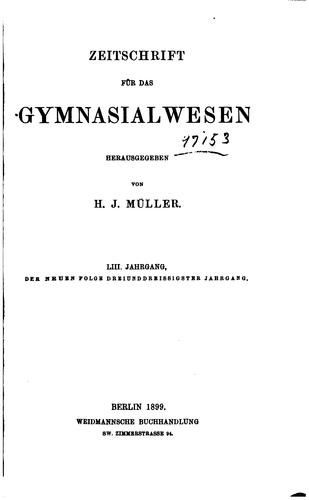 Cover for Sokrates: Zeitschrift für das Gymnasialwesen