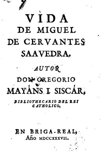 Cover for Vida de Miguel de Cervantes Saavedra.