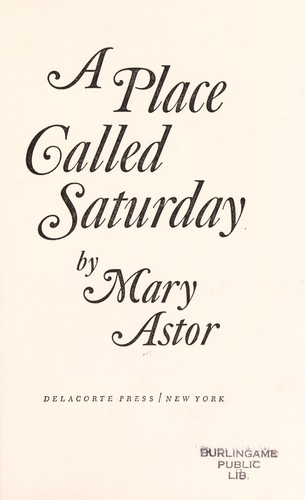 Cover for A place called Saturday.