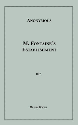 Cover for M. Fontaine's Establishment