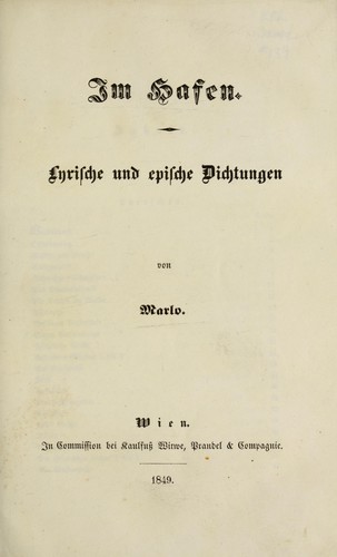 Cover for Im Hafen