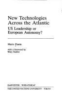 Cover for New Technologies Across the Atlantic