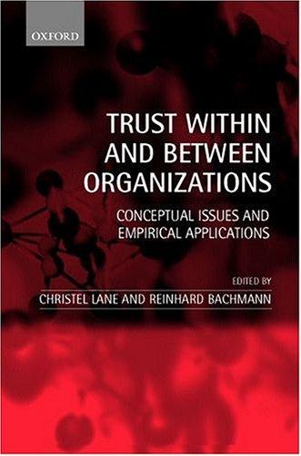 Cover for Trust within and between Organizations