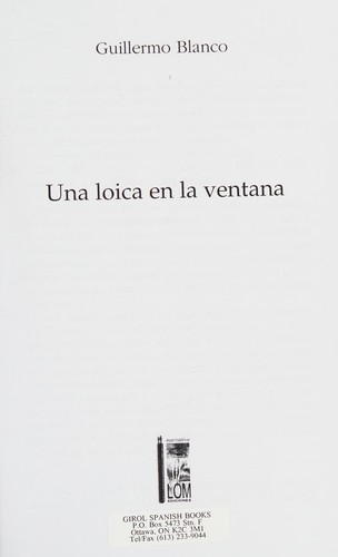 Cover for Una loica en la ventana