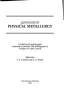 Cover for Advances in Physical Metallurgy