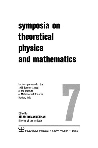 Cover for Symposia on Theoretical Physics and Mathematics