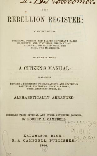 Cover for rebellion register