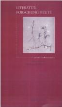 Cover for Literaturforschung heute