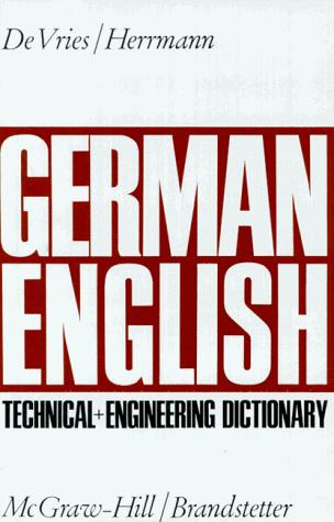 Cover for German-English Technical and Engineering Dictionary