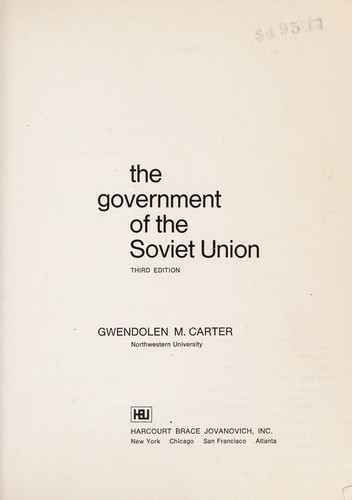 Cover for The Government of the Soviet Union