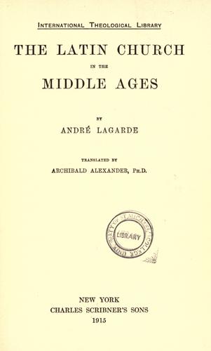 Cover for The Latin church in the middle ages