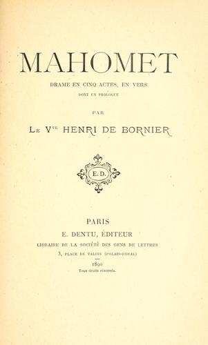 Cover for Mahomet