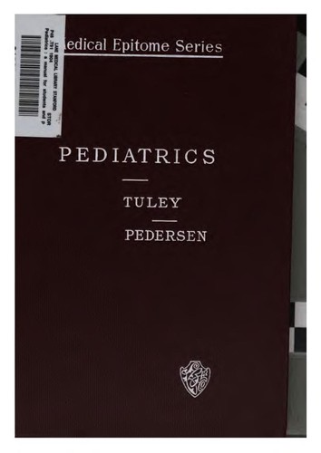 Cover for Pediatrics.  A manual for students and practitioners.