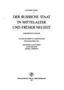 Cover for Der russische Staatim Mittelalter und früher Neuzeit