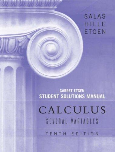Cover for Calculus, Student Solutions Manual (Chapters 13 - 19)