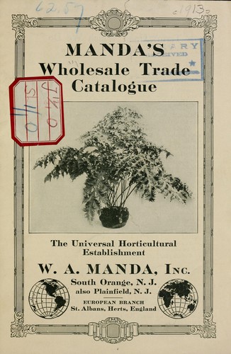Cover for Manda's wholesale trade catalogue