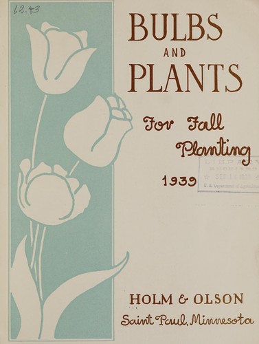 Cover for Bulbs and plants for fall planting, 1939