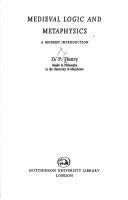 Cover for Mediaeval Logic and Metaphysics (Univ. Lib.)