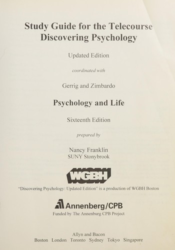 Cover for Discovering Psychology