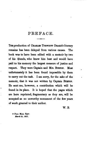 Cover for The Literary Remains of ... C.F.T.D.