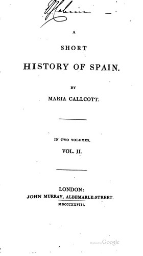 Cover for A short history of Spain.
